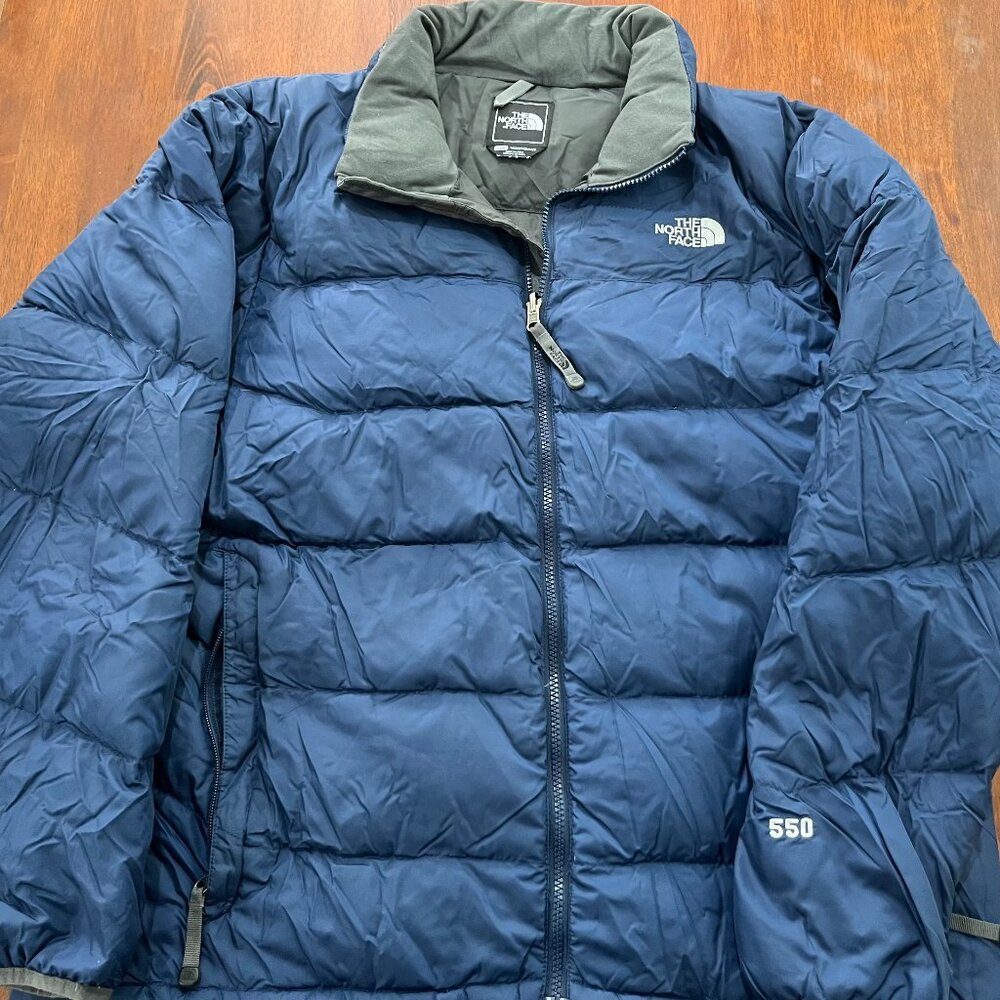 Men's North Face 550 Goose Down Full Zip Puffer Jacket Size L